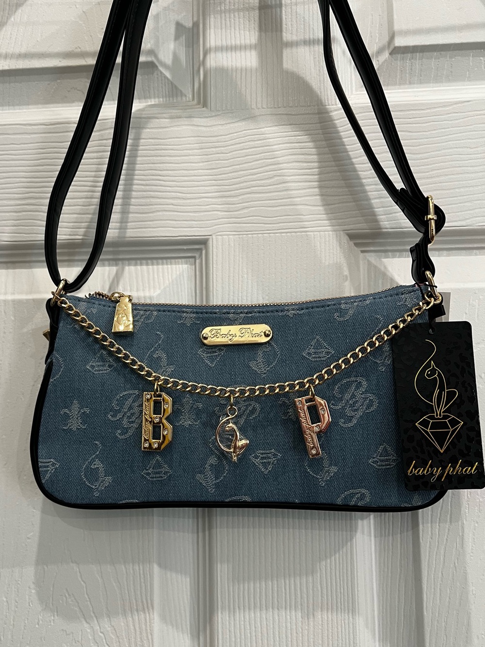 Baby Phat Denim Shoulder Bag NEW VIRAL HTF